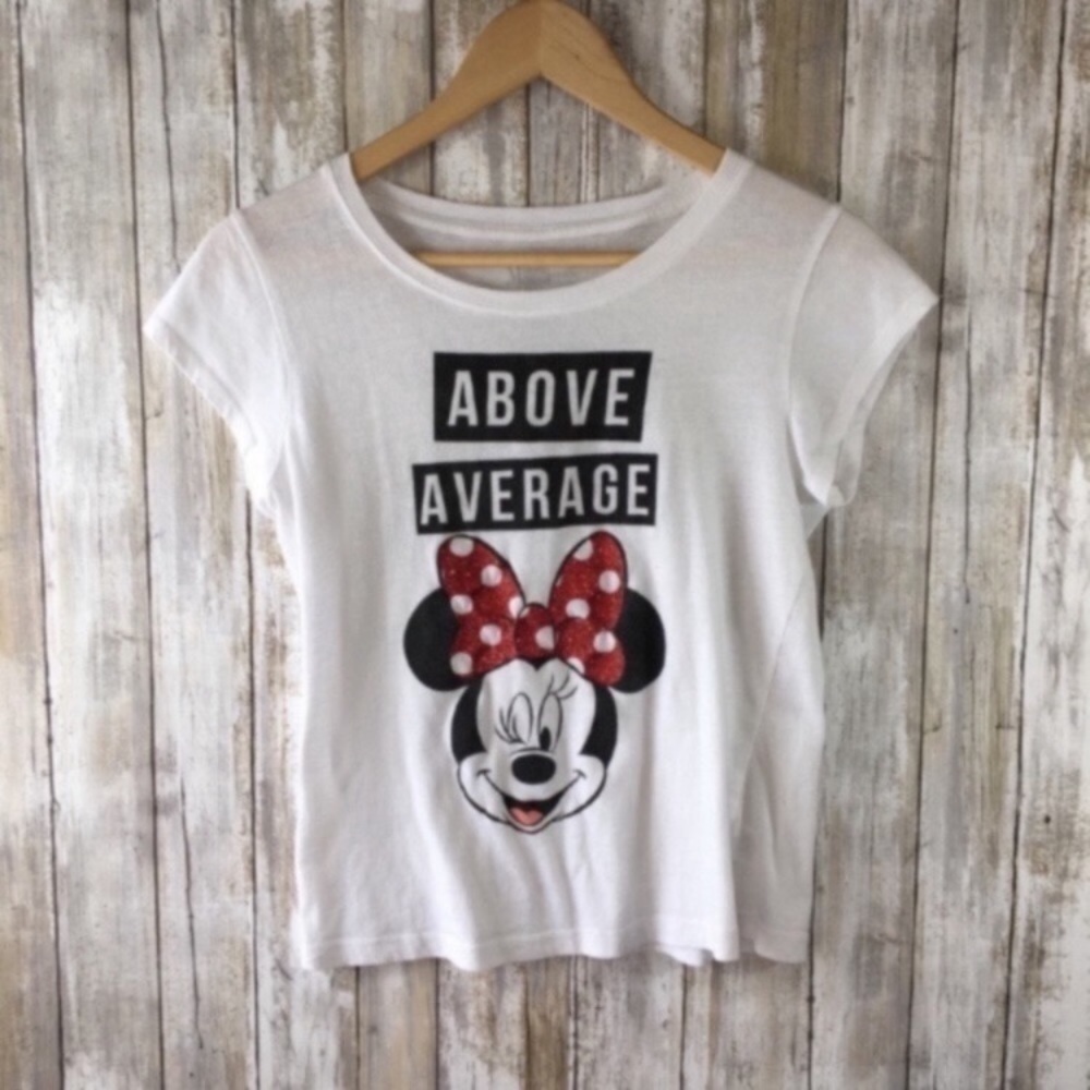 Kids Minnie Mouse Glitter Tee